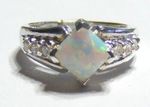 Opal Service Symbol Ring