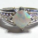 Opal Service Symbol Ring