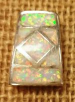 White Opal Service Symbol Pendant - Image 3