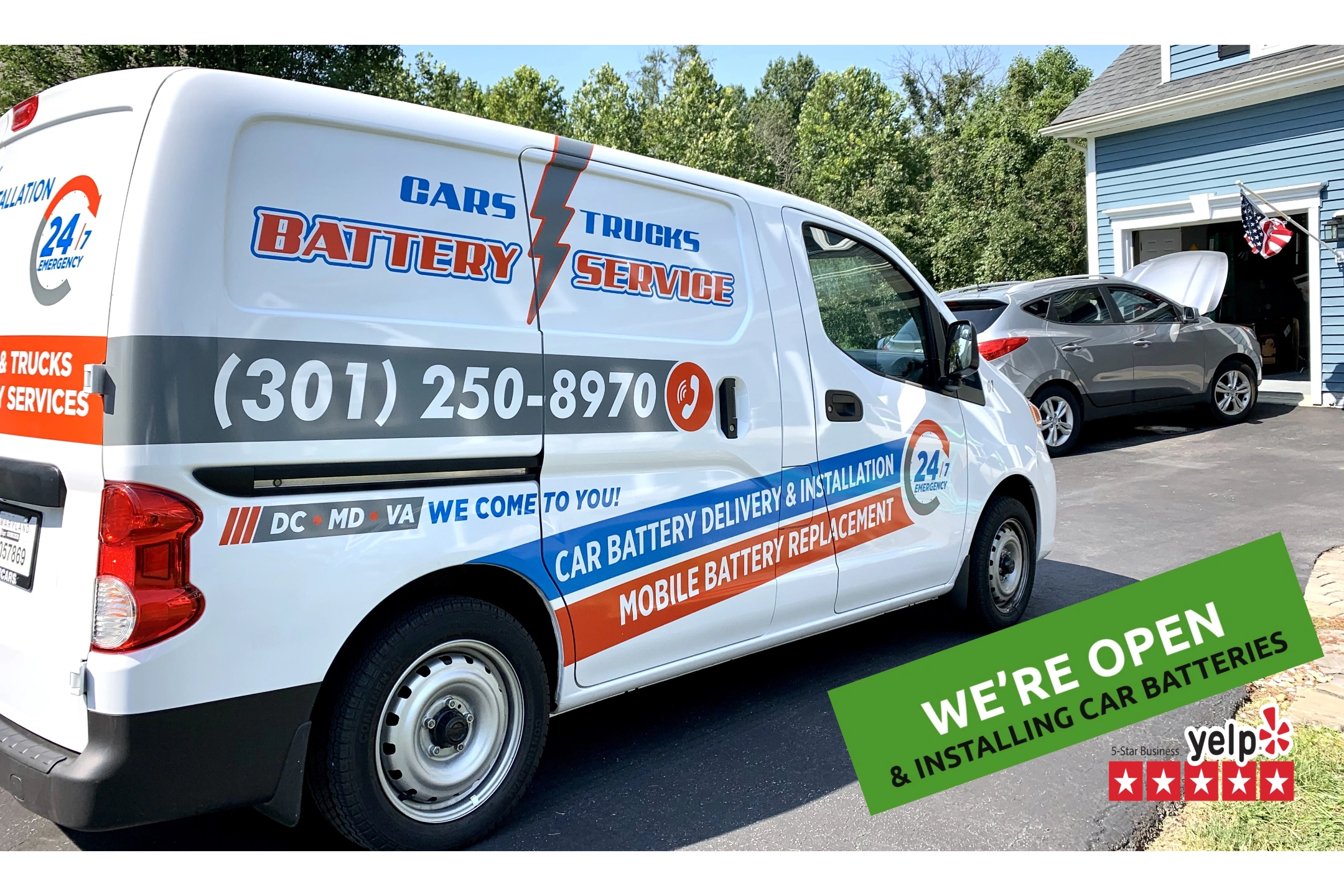 Car Battery Replacement Service at a customer Home in Washington Dc. 
Alexandria, Rockville, Potomac