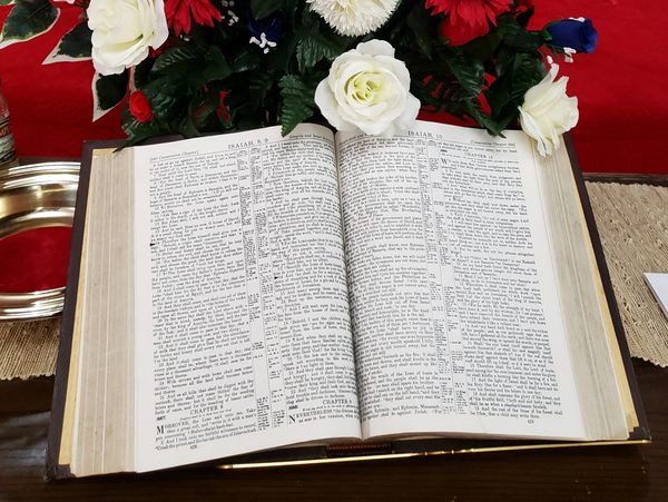 Bible at Peace Free Will Baptist Church Spartanburg