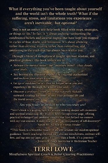 Inspirational message about self-awareness, spiritual awakening, and overcoming limitations.