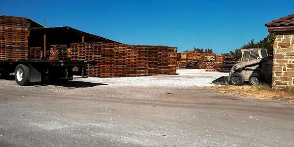 Stacked pallets