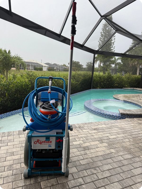 Riptide pool vacuum used by SWFL Elite Pool Solutions after professional cleaning in Port Charlotte,