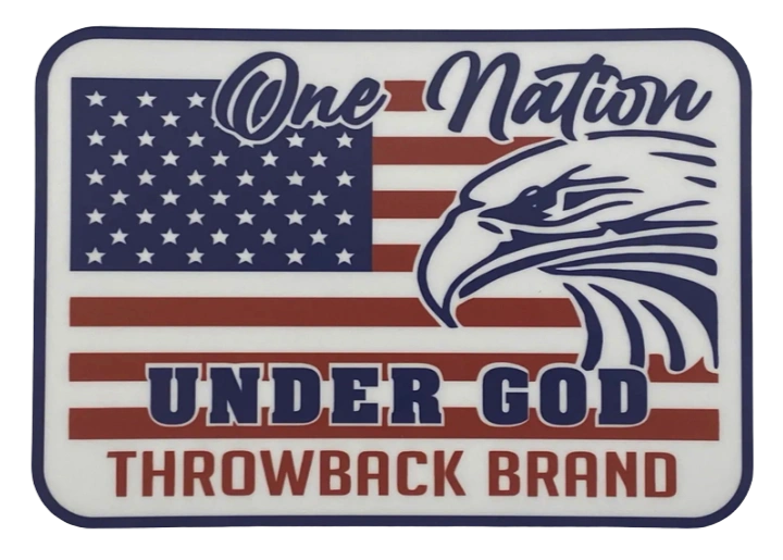 Throwback Brand 5" x 3.5" One Nation Decal Sticker