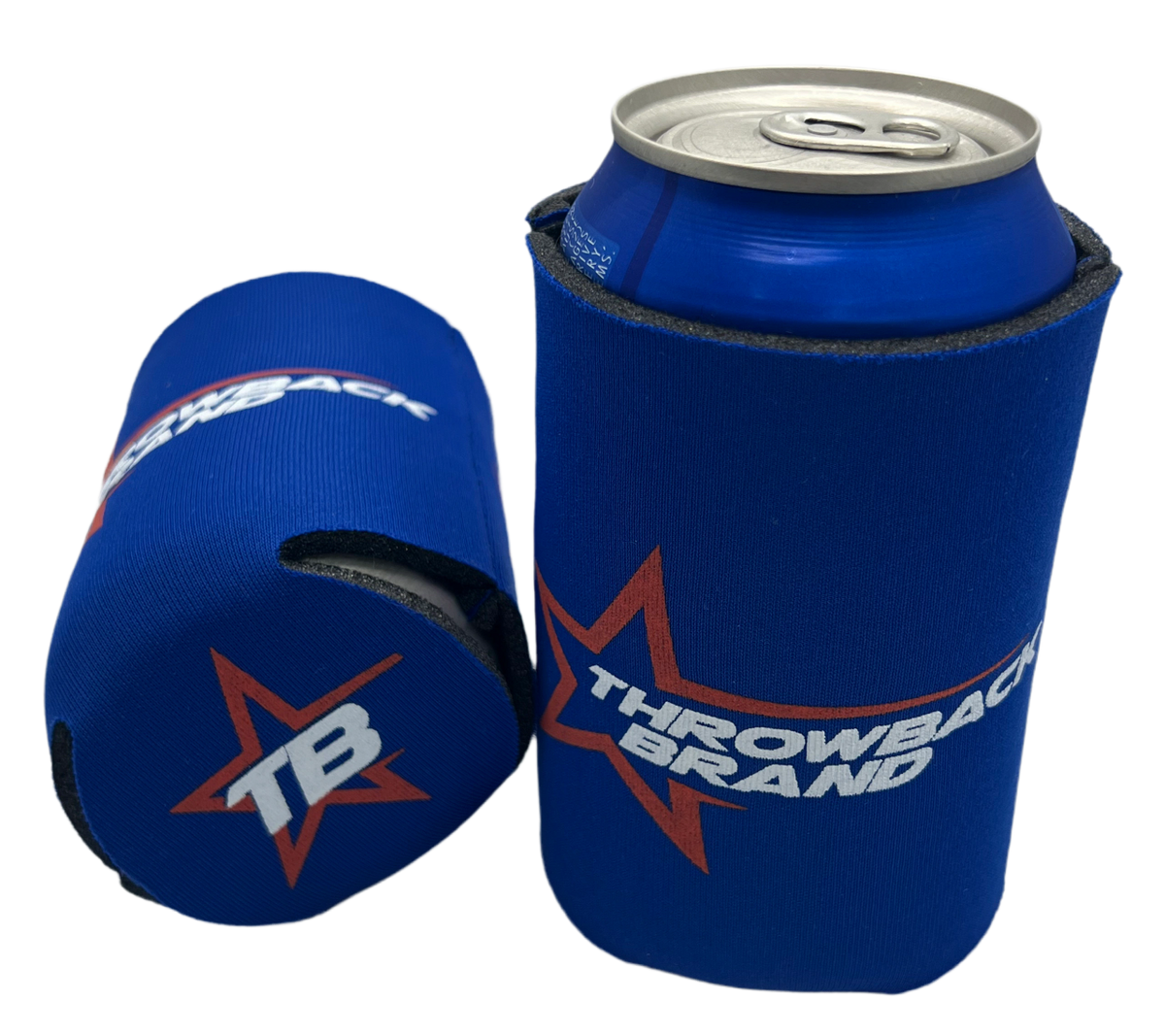Throwback Brand Premium Blue Can Koozie