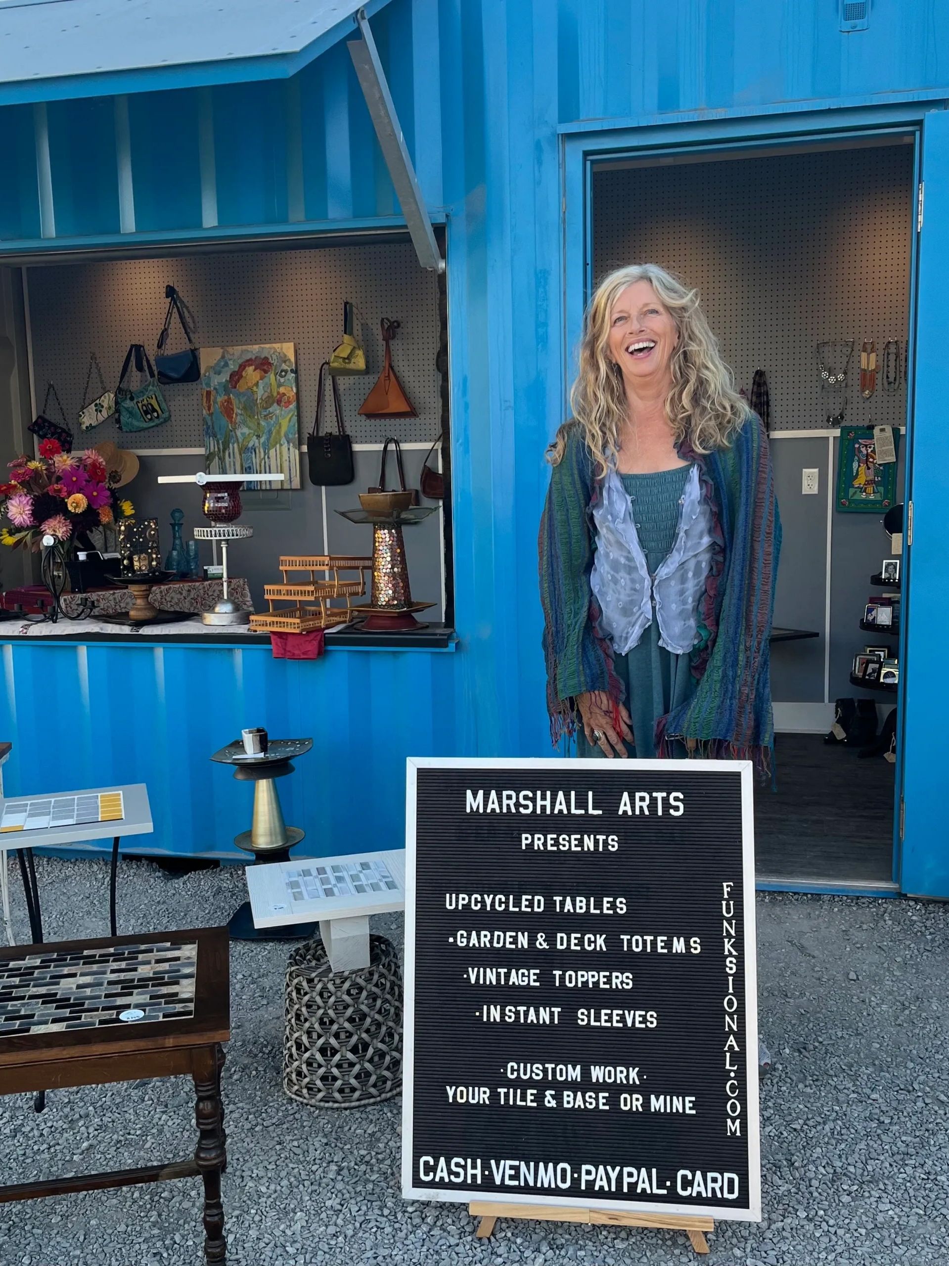 At the Pop-up shop at Trackside.