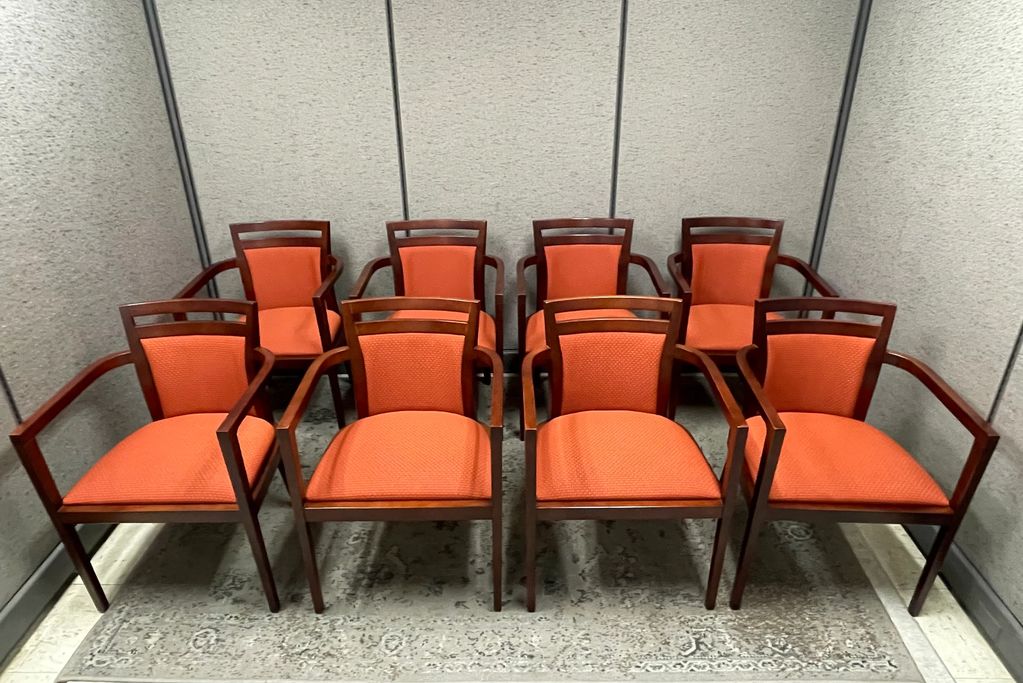 8 Guest Chairs $240.00 Or $70.00 per pair.