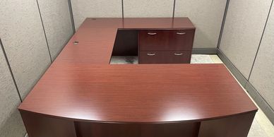 SOLD 8" 1/2 -6" INDIANA U=SHAPE DESK $995.00 SHOPE INSTORE FOR DISCOUNTED PRICING                