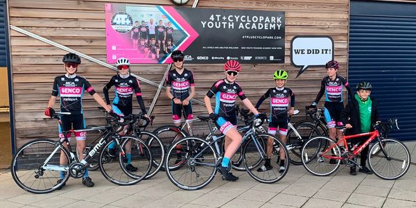 Youth cycling team after a weekend session.