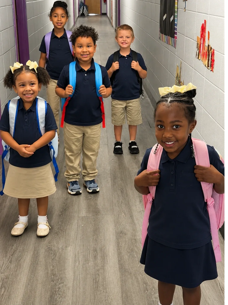 NLA PreK Student ready to take on the day.