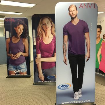 4-foot ez fab banner stand tension fabric graphic displays atlantic coast cotton retail signs