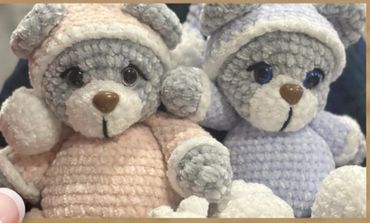 $40 Teddy Bears, customize bear color and pajama colors
