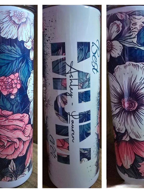 Give your Mum a special personalised travel mug with your names on.