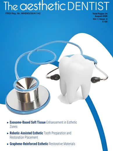 Dental magazine cover featuring tooth and stethoscope image.