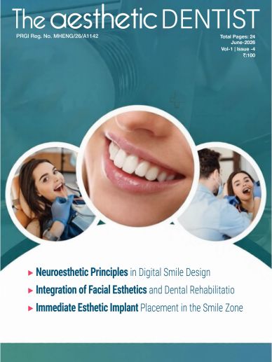 Cover of The Aesthetic Dentist magazine featuring smile design topics.