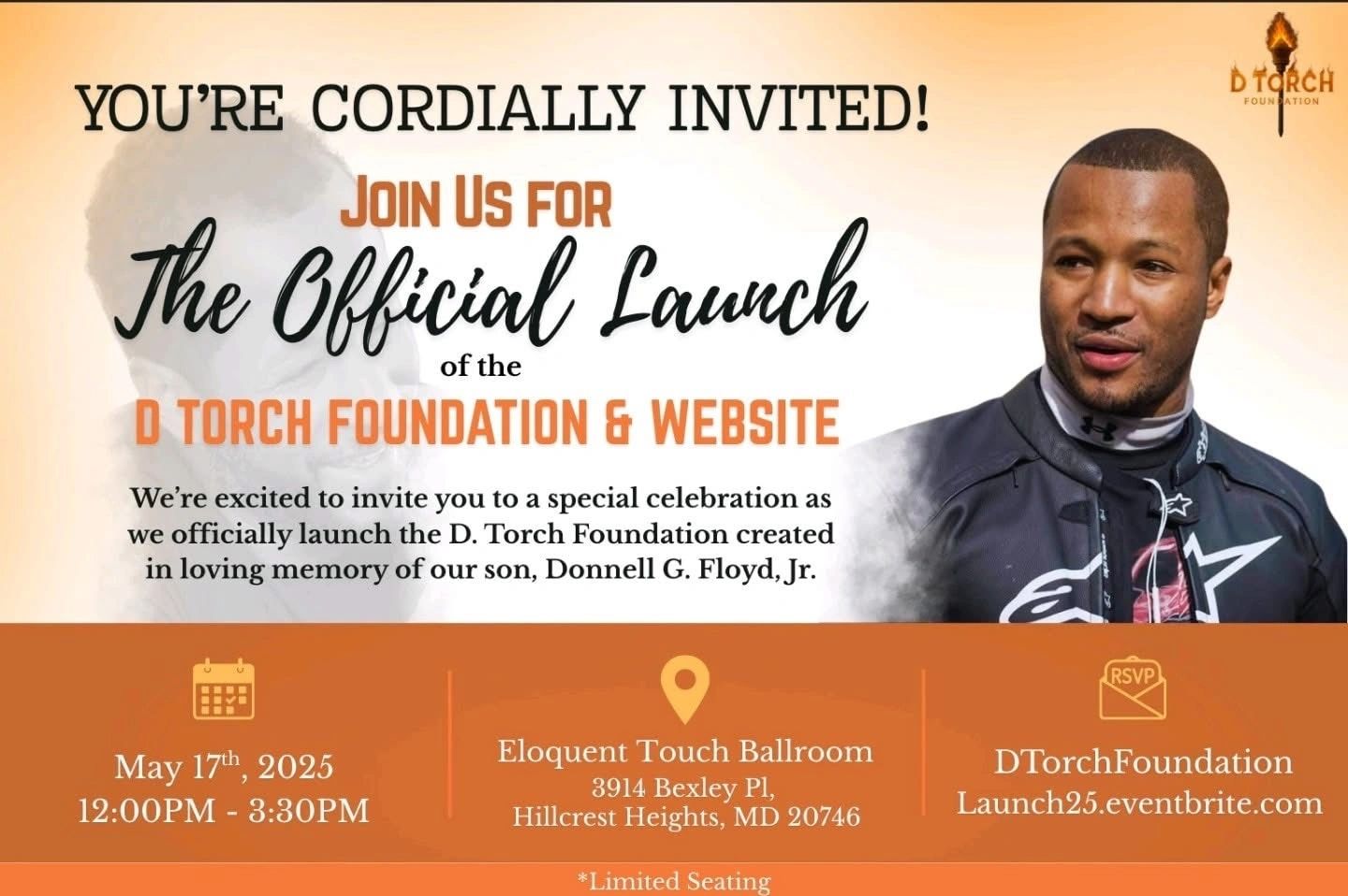 Join Us For The Official Launch of the D Torch Foundation & Website.