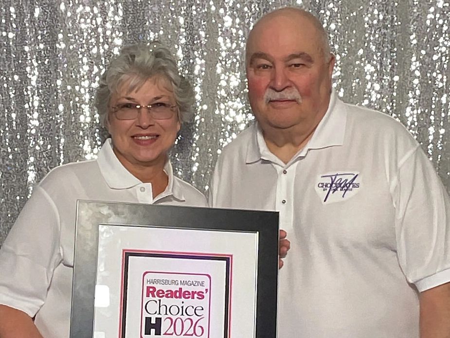 Chocolates By Tina Marie's owners, Tina Marie & Ed Lerch Posing with Award.