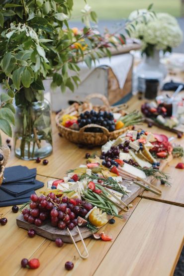 Grazing station for a summer wedding at Old Mill Guest House