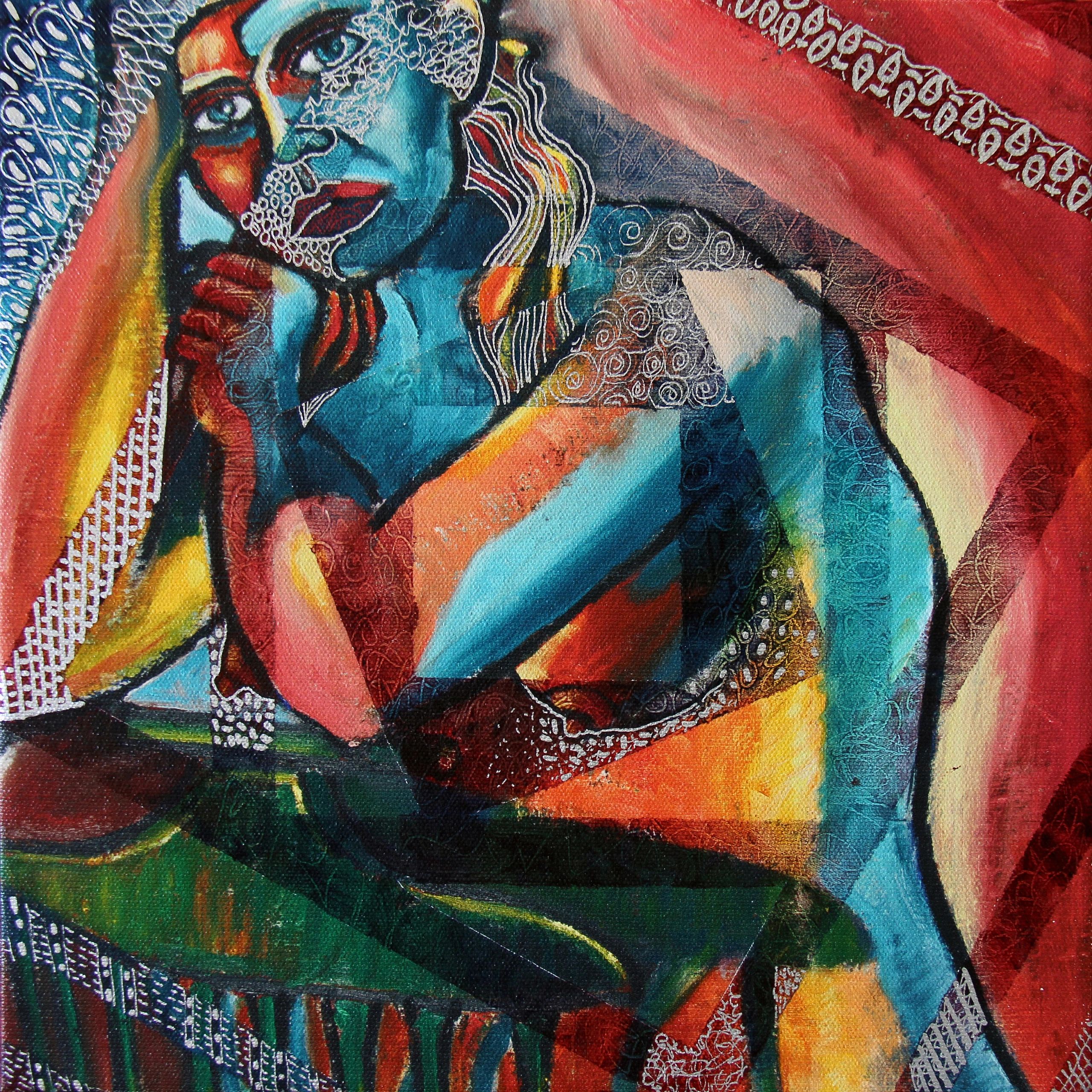Square Foot #4 — Oil on Canvas by Gideon Artist