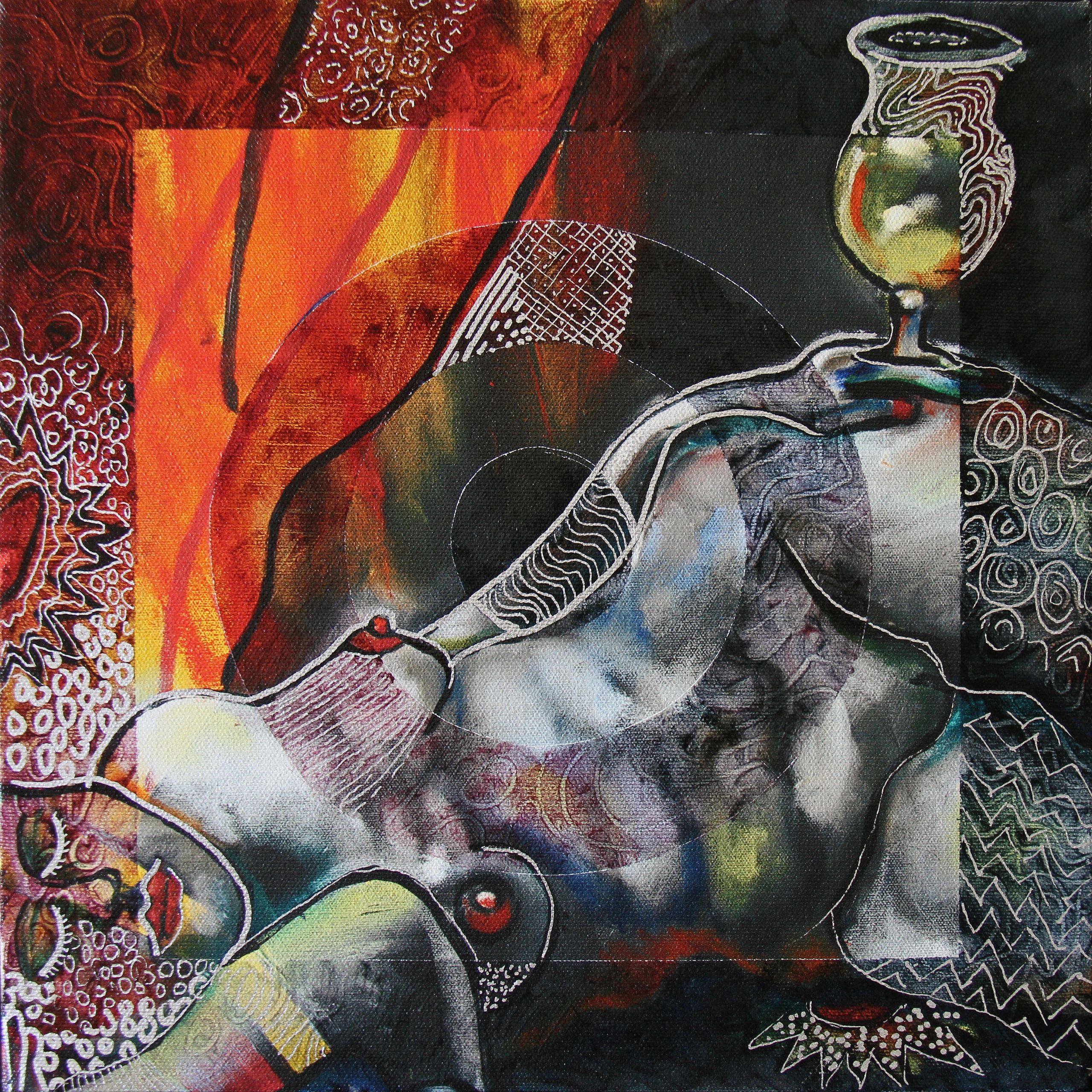 Square Foot #8 — Oil on Canvas by Gideon Artist