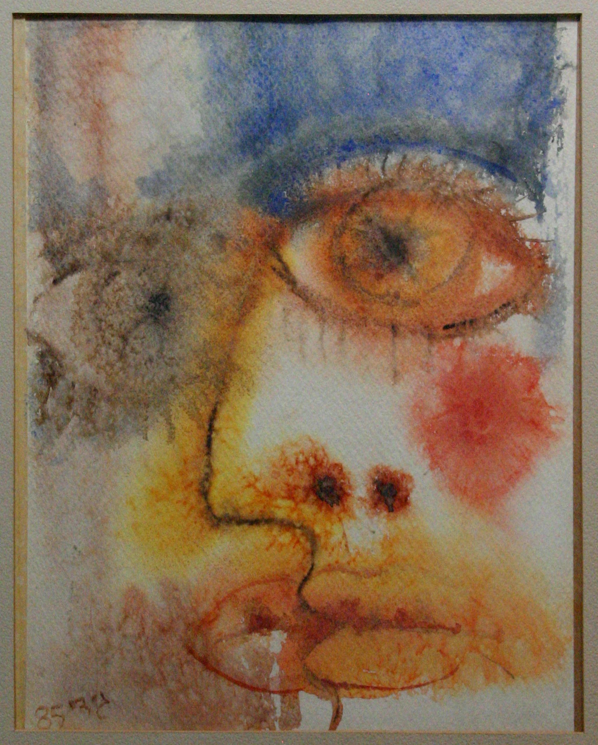 Lovers — 14×10, Watercolor on Paper, 1985 by Gideon Artist