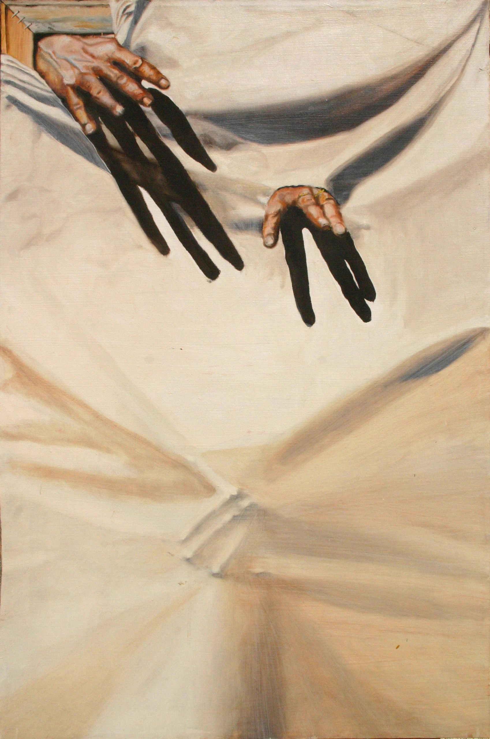Give me a Hand — 36×24, Oil on Canvas, 2007 by Gideon Artist