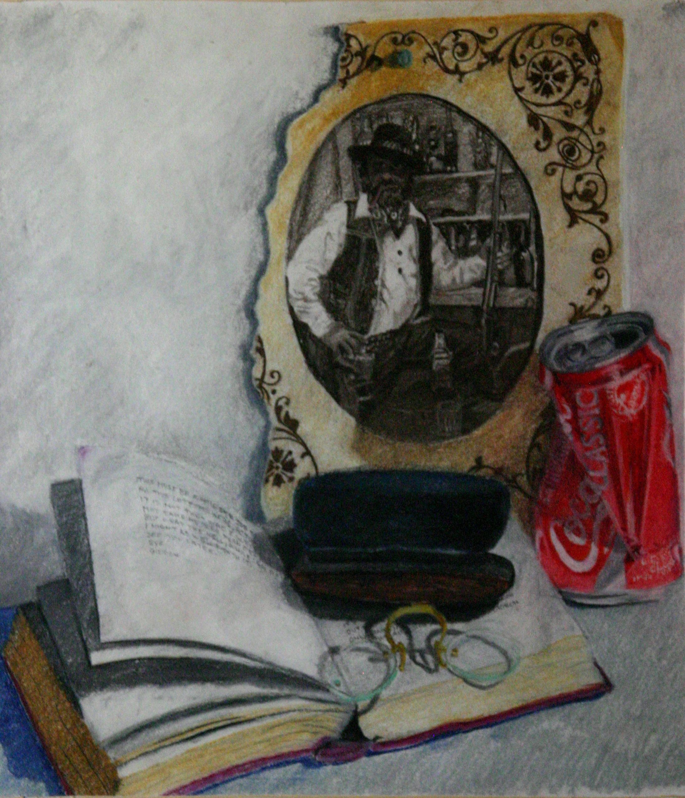 Evidence of Existence — 14×12.5, Colored Pencil by Gideon Artist
