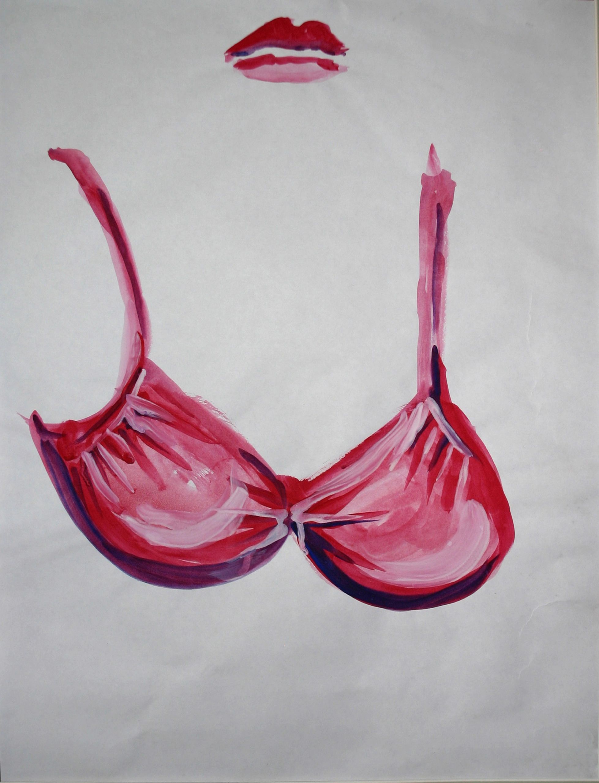 Red — 24.5×18, Acrylic on Paper by Gideon Artist