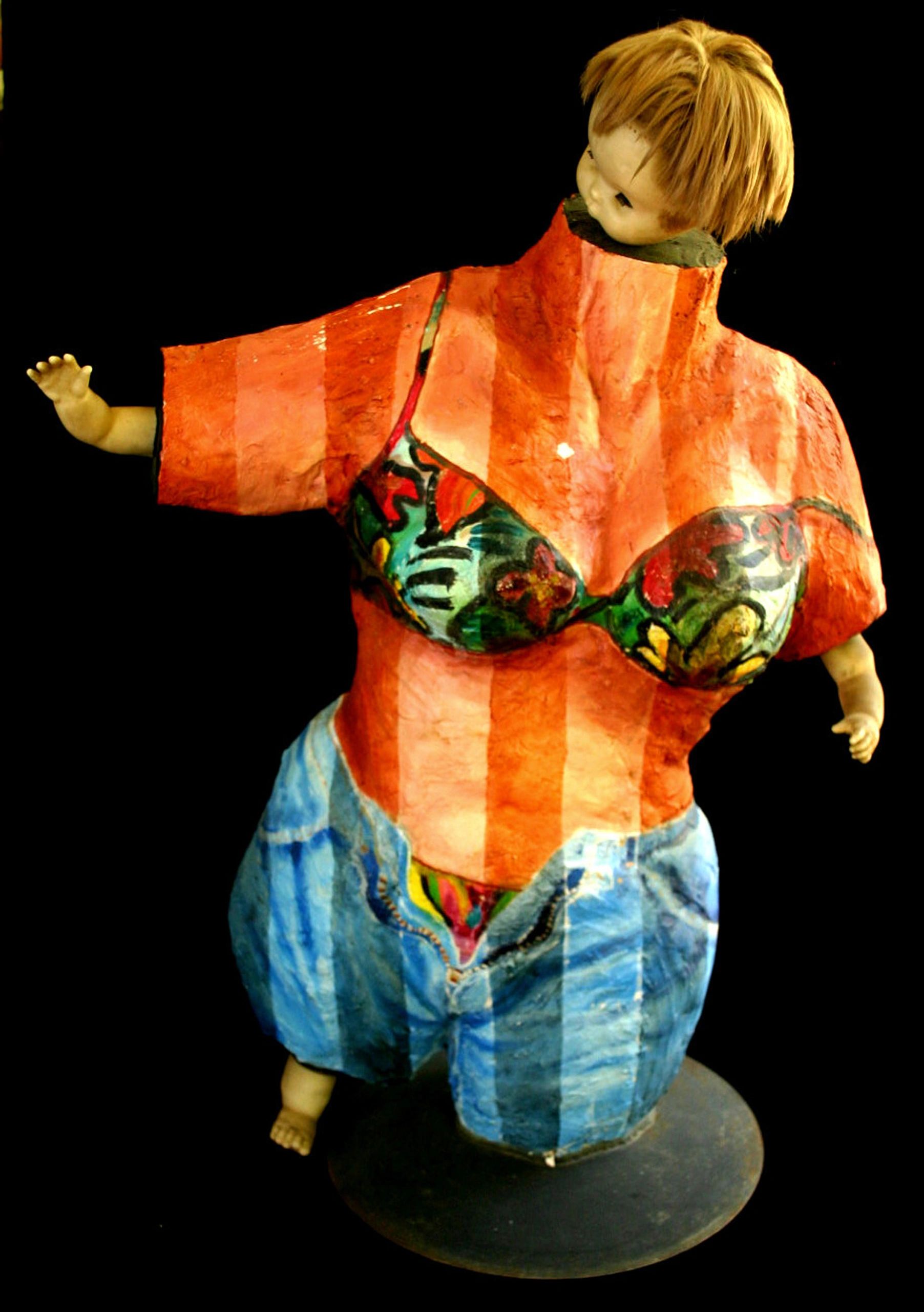 California Gal — 31×24×11, Plaster of Paris by Gideon Artist