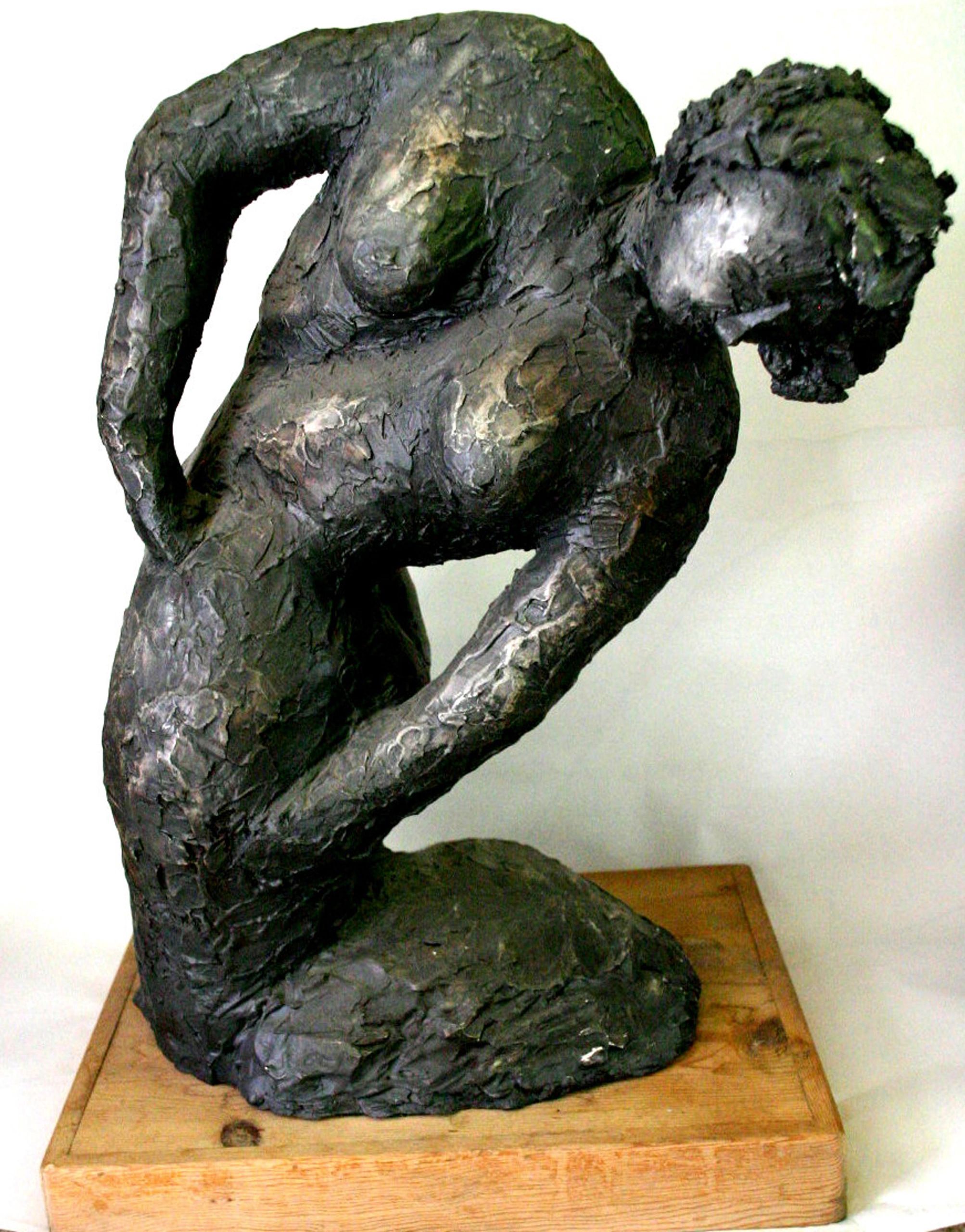 Female Torso — 25×21×15, Plaster of Paris by Gideon Artist