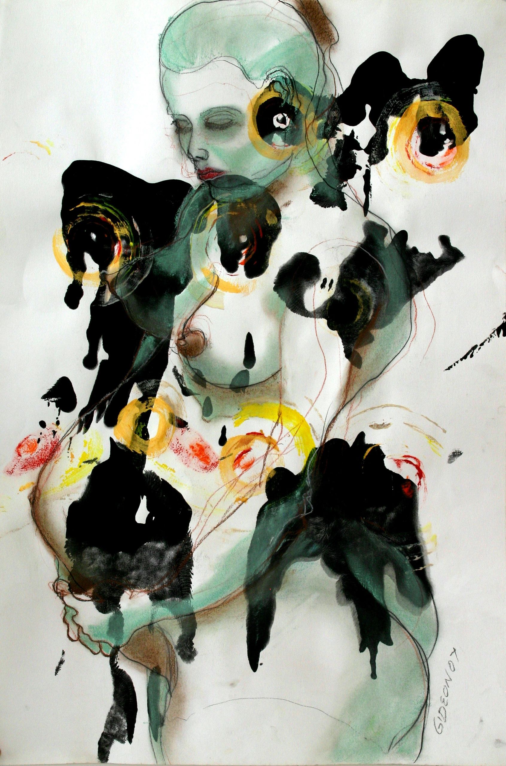 Holistic Gestation I — 40×26, Acrylic & Pastel by Gideon Artist