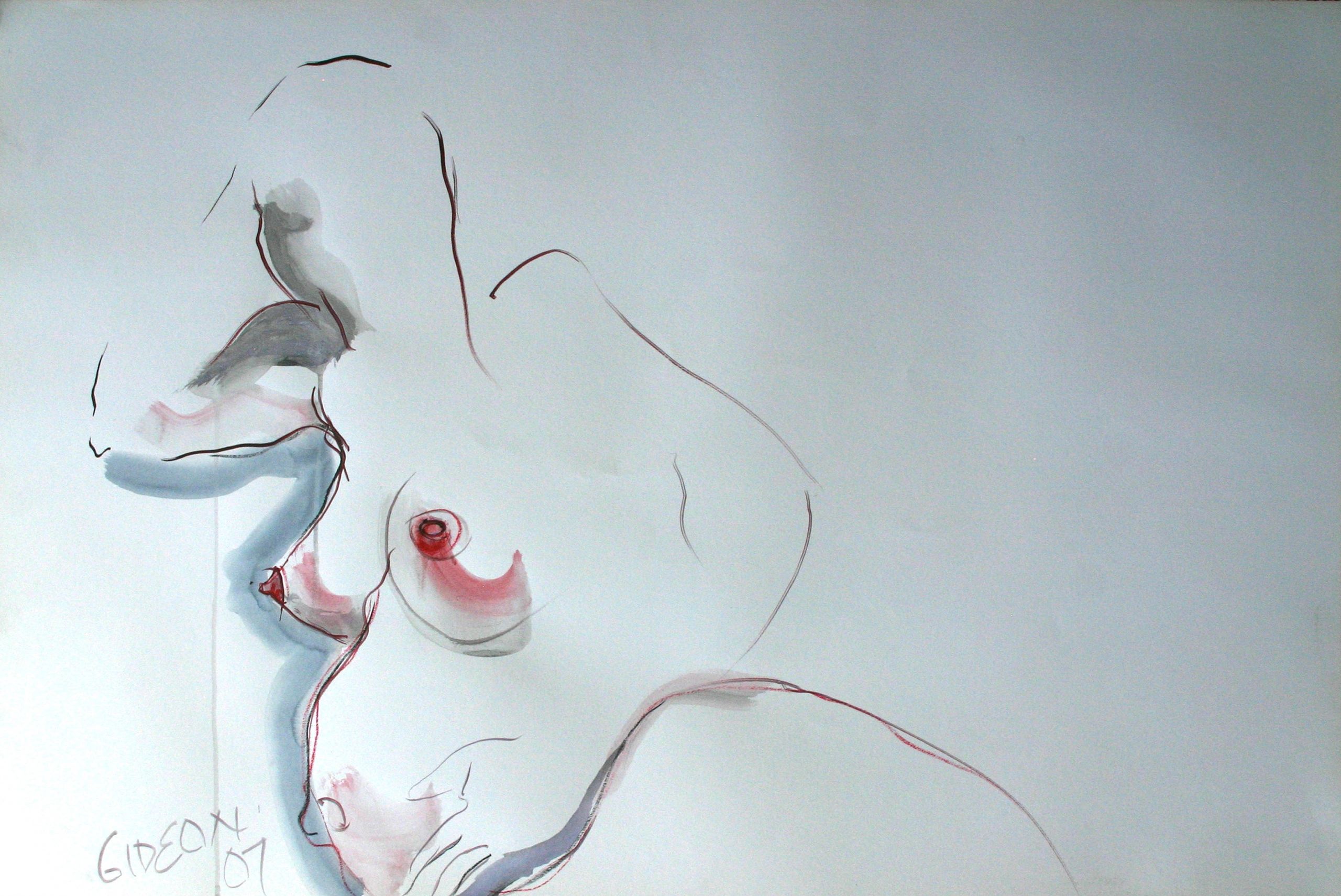 The 10th Month II — 26.5×40, Ink & Ink Wash by Gideon Artist