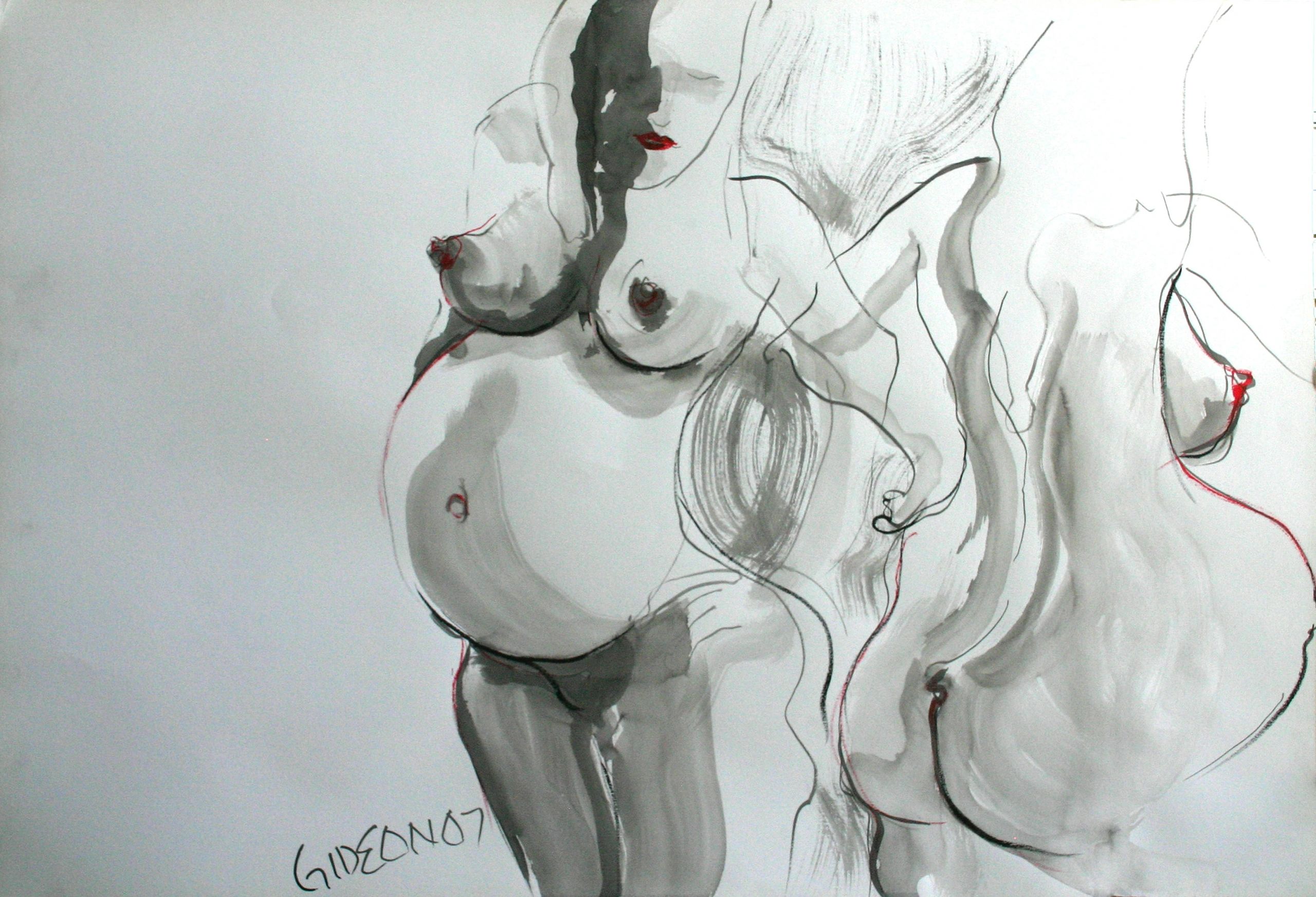 The 10th Month III — 26.5×40, Ink & Ink Wash by Gideon Artist