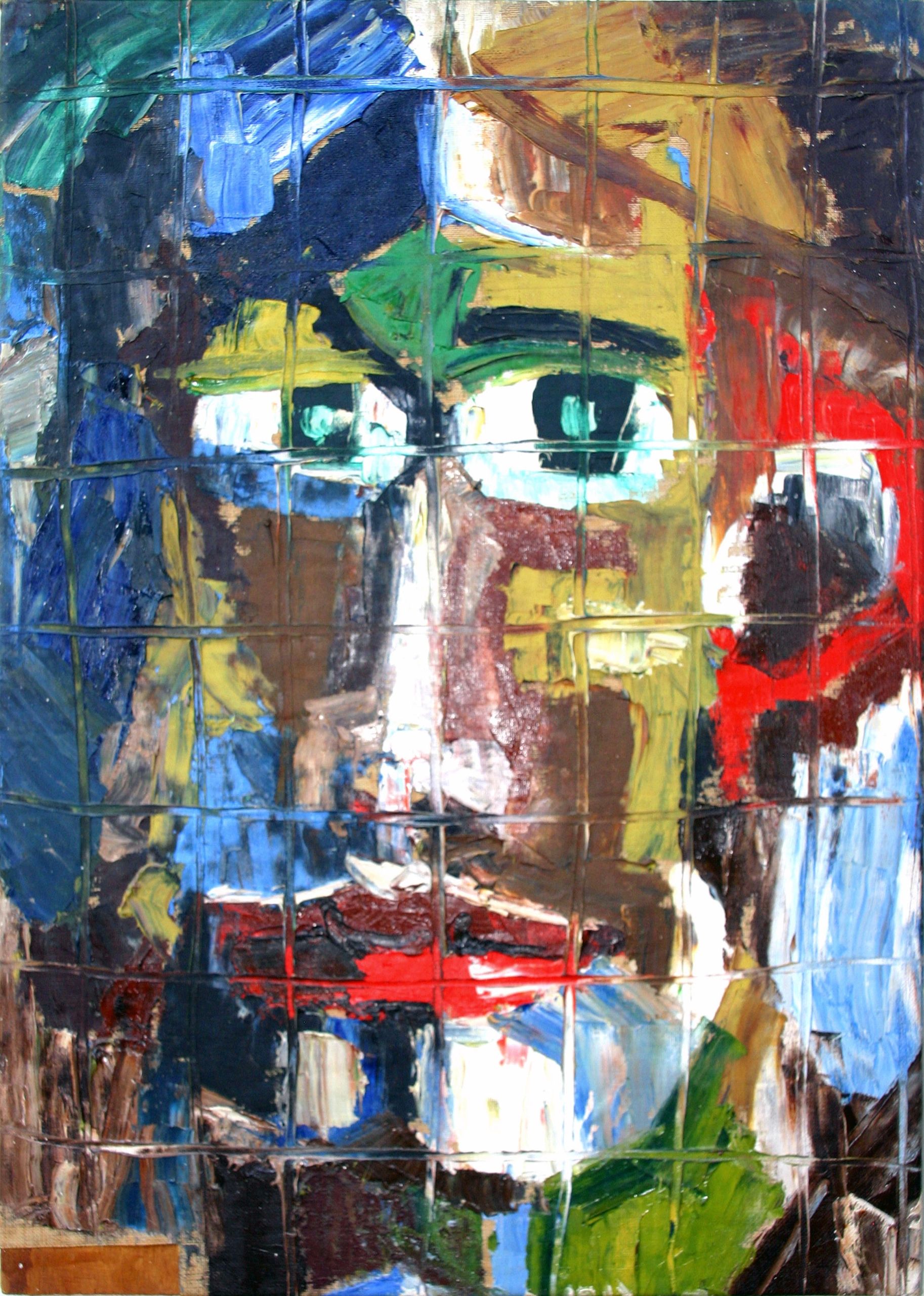 Self Portrait — 20×14, Oil on Canvas Board, 1963 by Gideon Artist