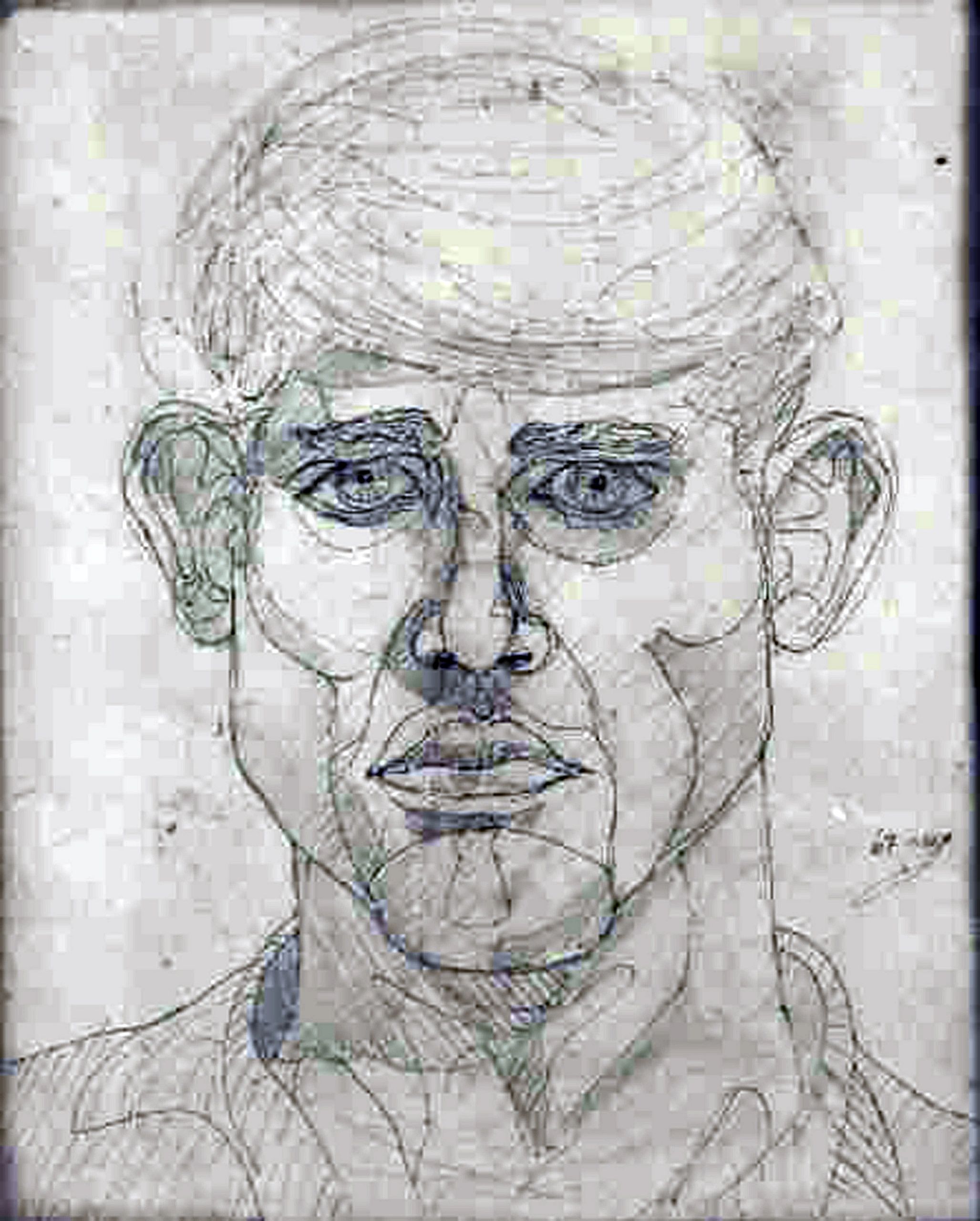 Self Portrait 1967 — Mixed Media, 1967 by Gideon Artist