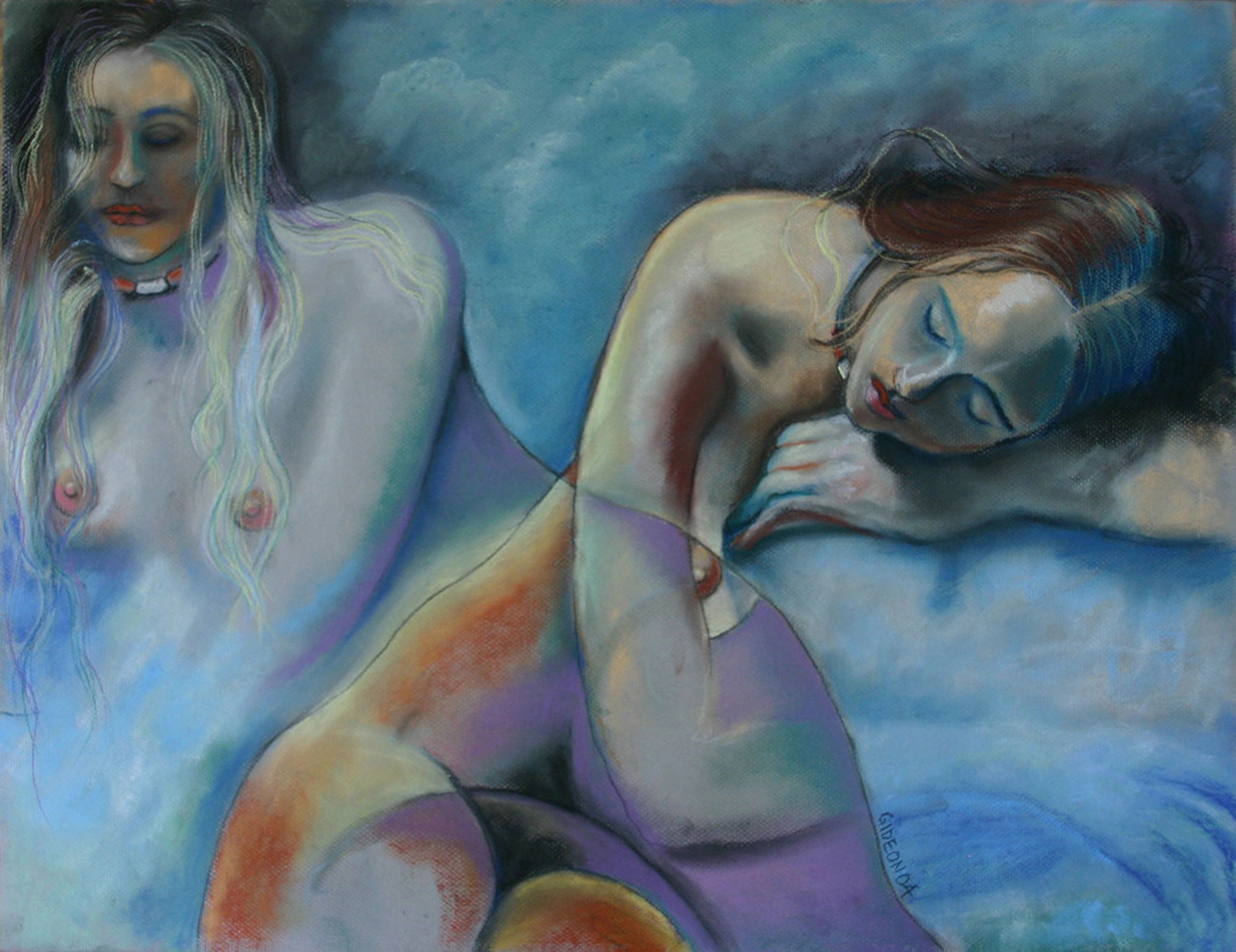 Sisterhood — 19.5×25.5, Pastels on Paper, 2009 by Gideon Artist