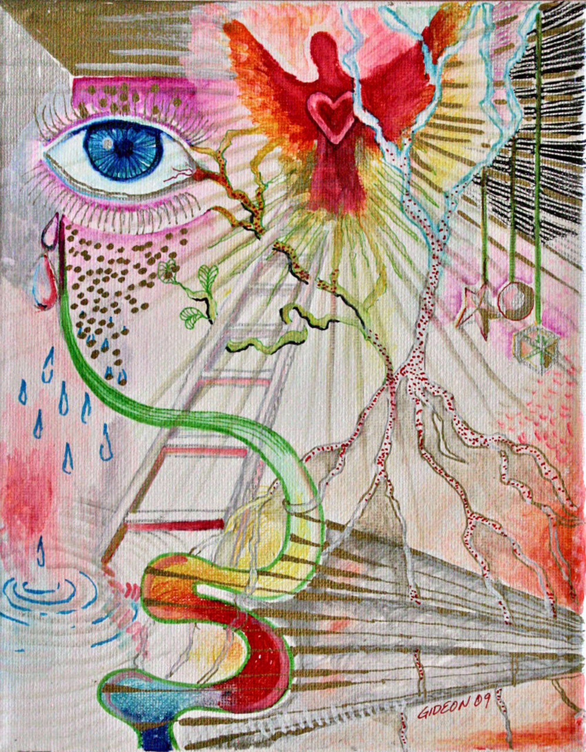 C-Factor — 10×8, Pen on Canvas, 2009 by Gideon Artist