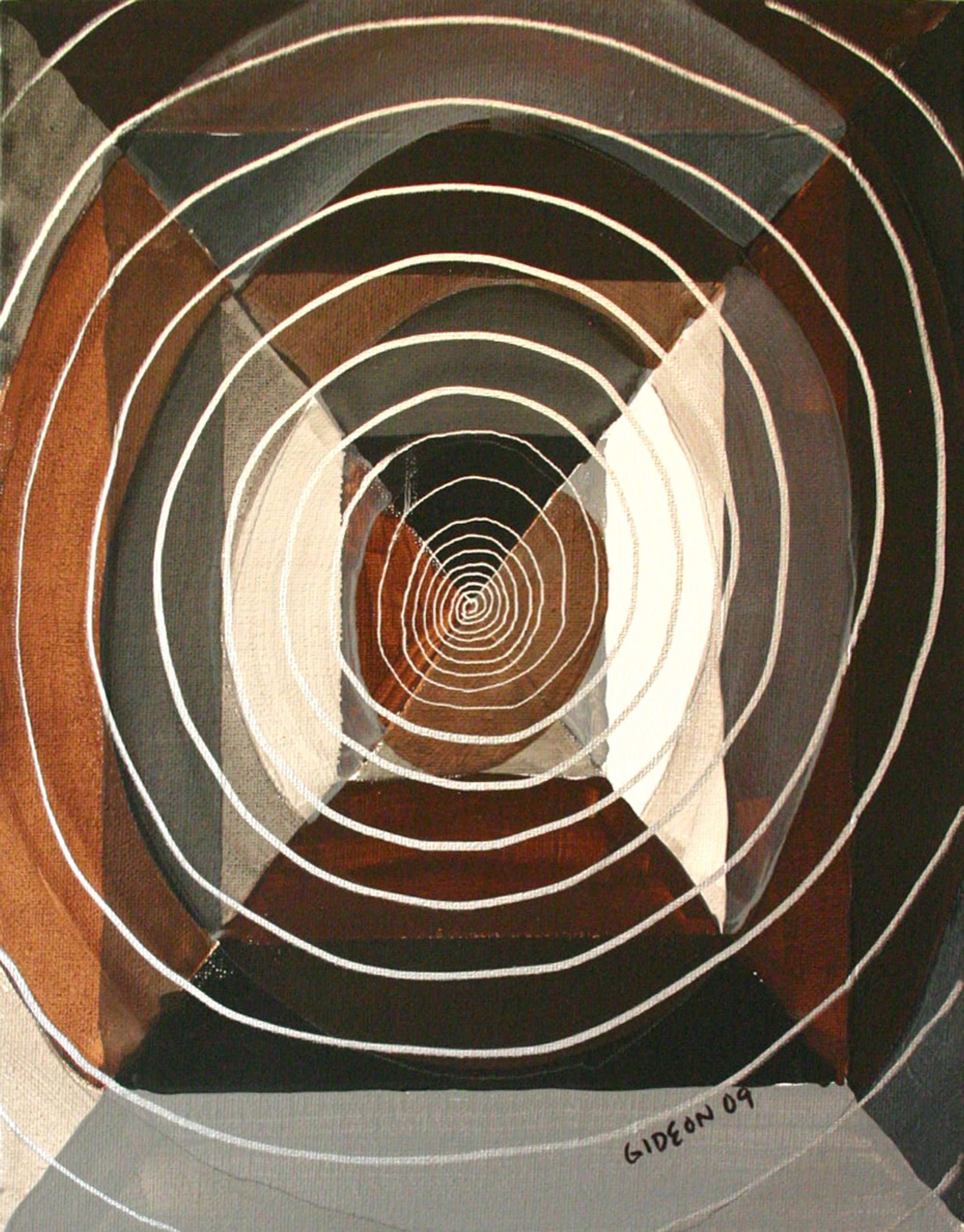 Vertigo — 14×11, Acrylic & Pen on Canvas, 2009 by Gideon Artist
