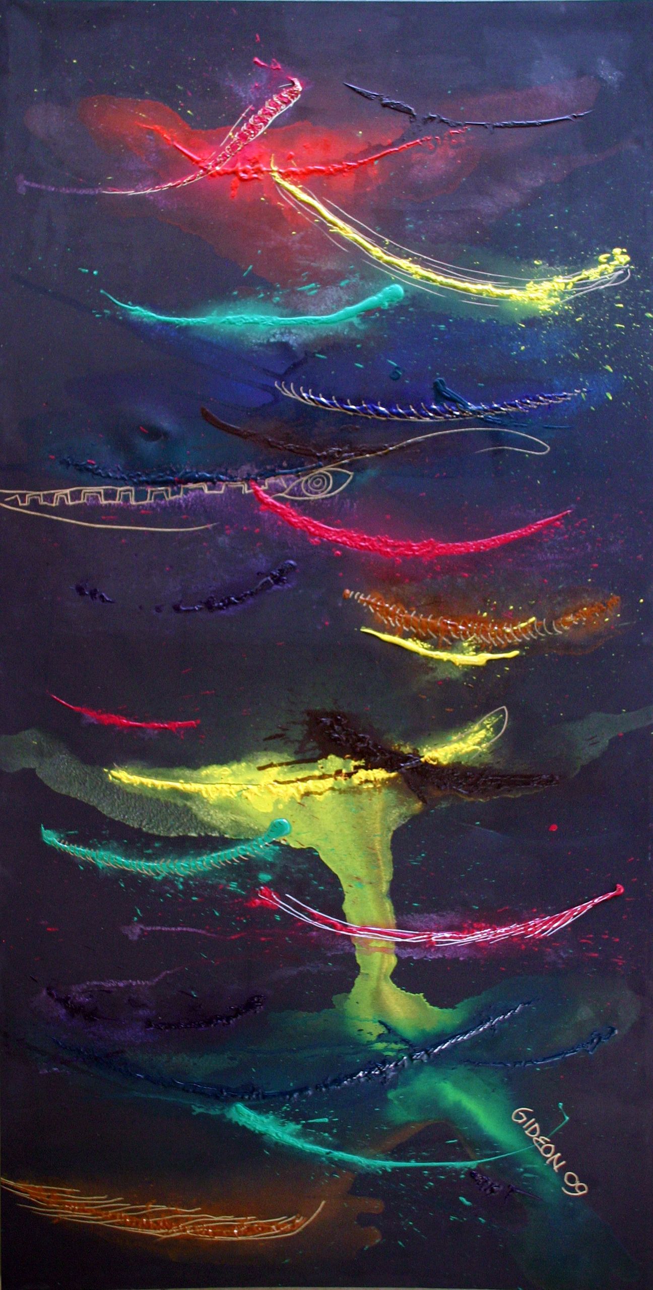 Tribute to Lino — PS Museum — 96×48, Acrylic on Canvas by Gideon Artist