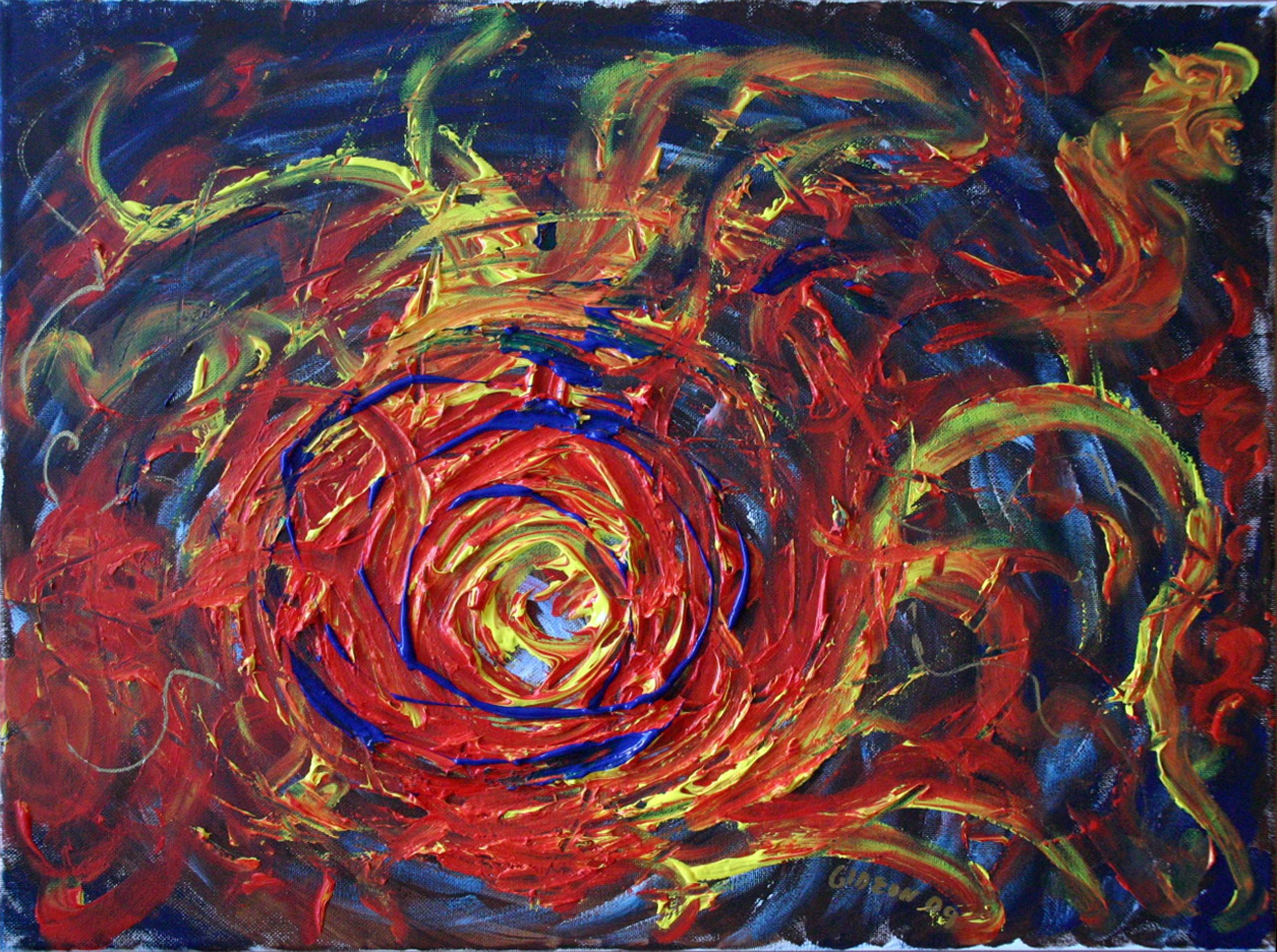 Halloween 2009 Nebula — 18×24, Acrylic on Canvas, 2009 by Gideon Artist