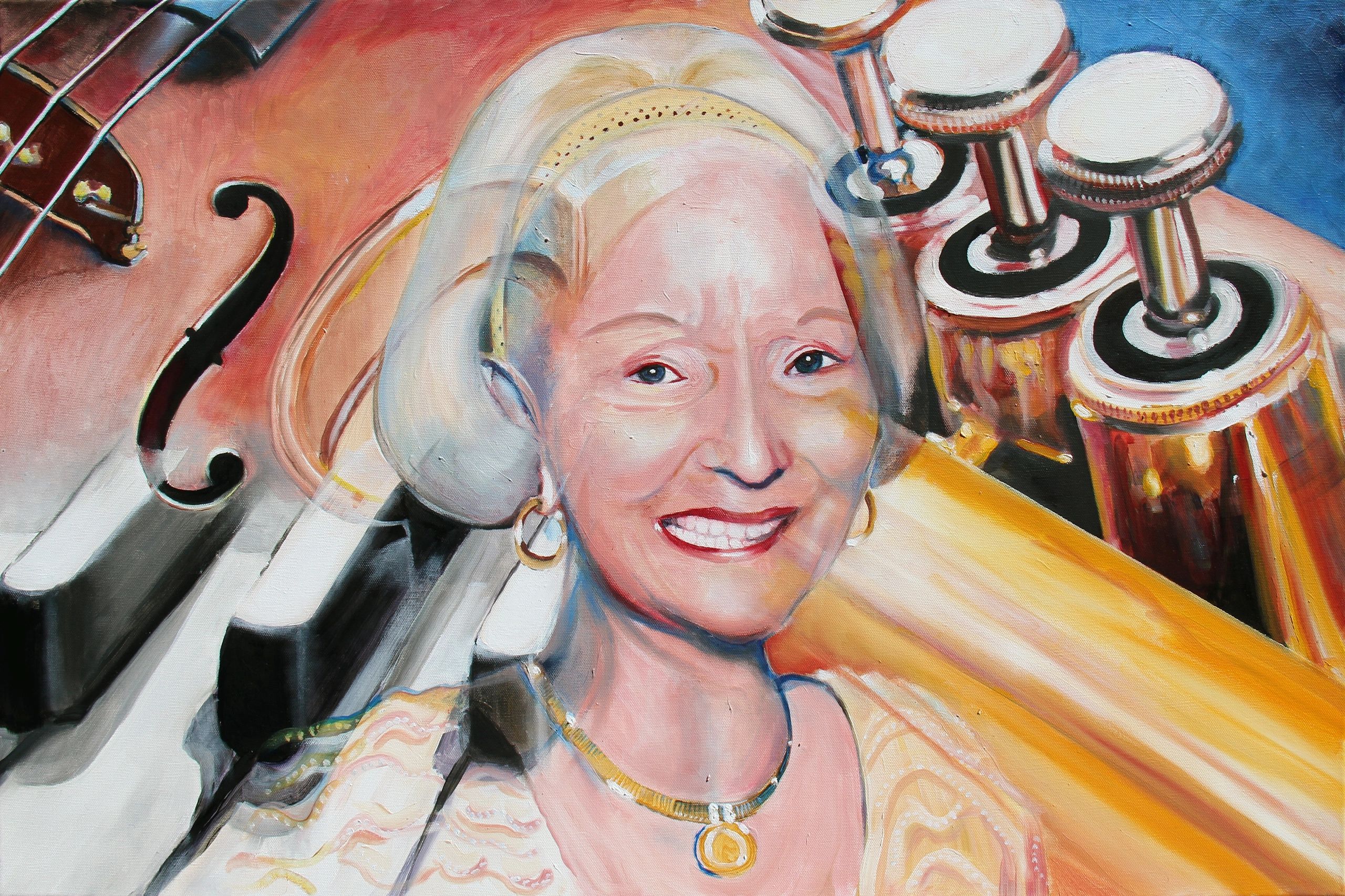 MusiCoeta — 24×36, Oil on Canvas by Gideon Artist