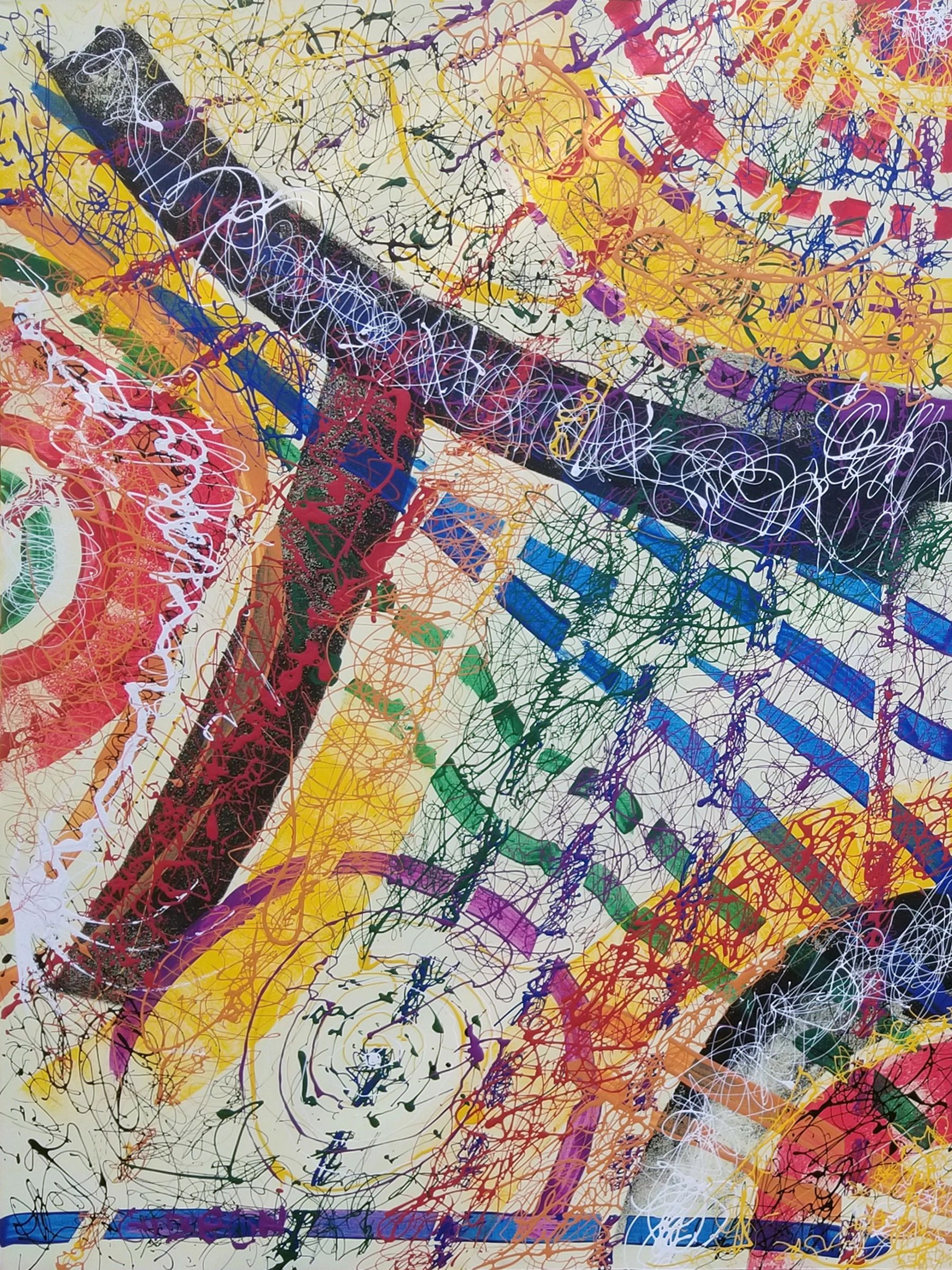 Taking Flight (Left Wing) — 48×36, Latex on Canvas by Gideon Artist