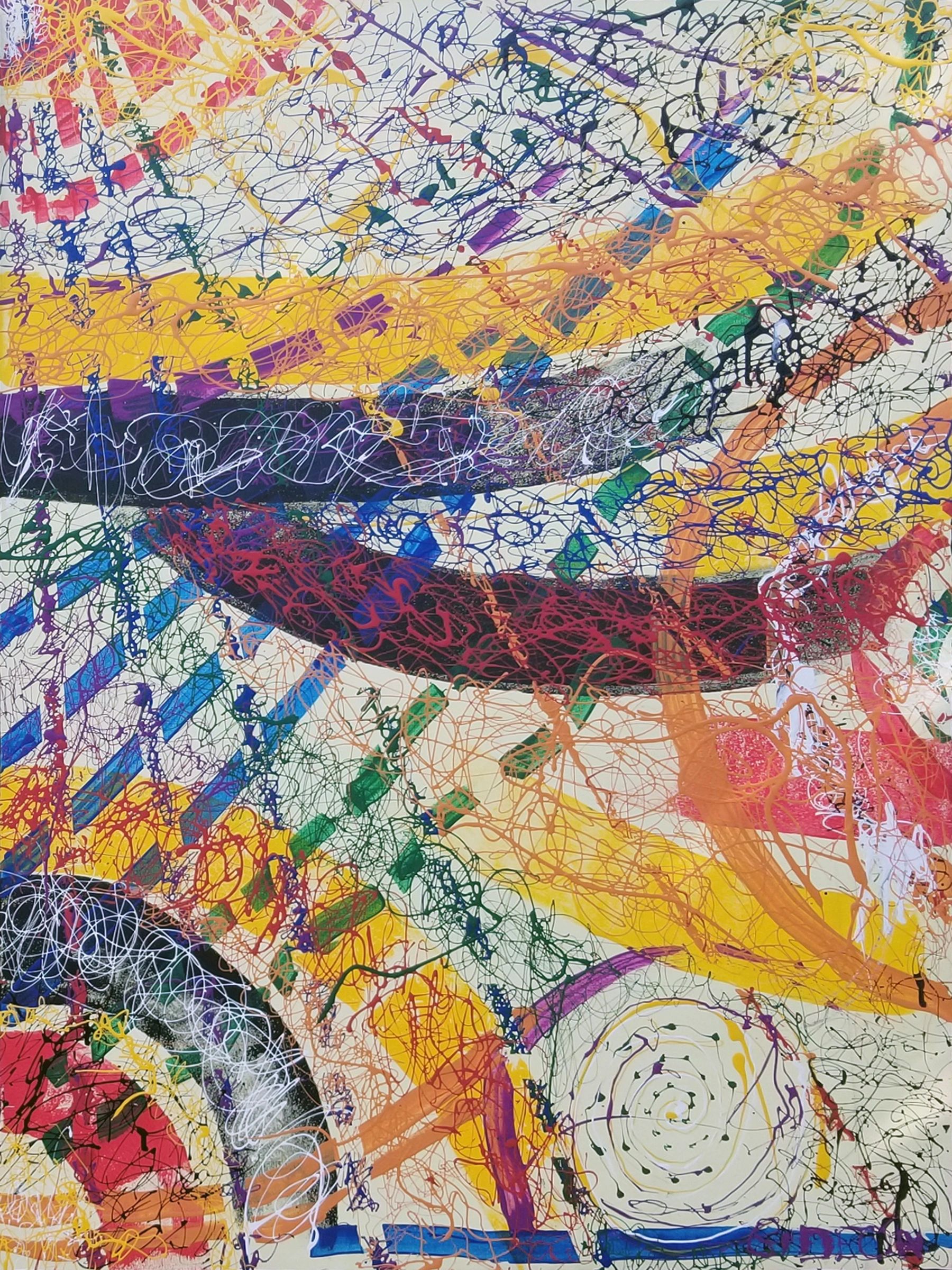 Taking Flight (Right Wing) — 48×36, Latex on Canvas by Gideon Artist