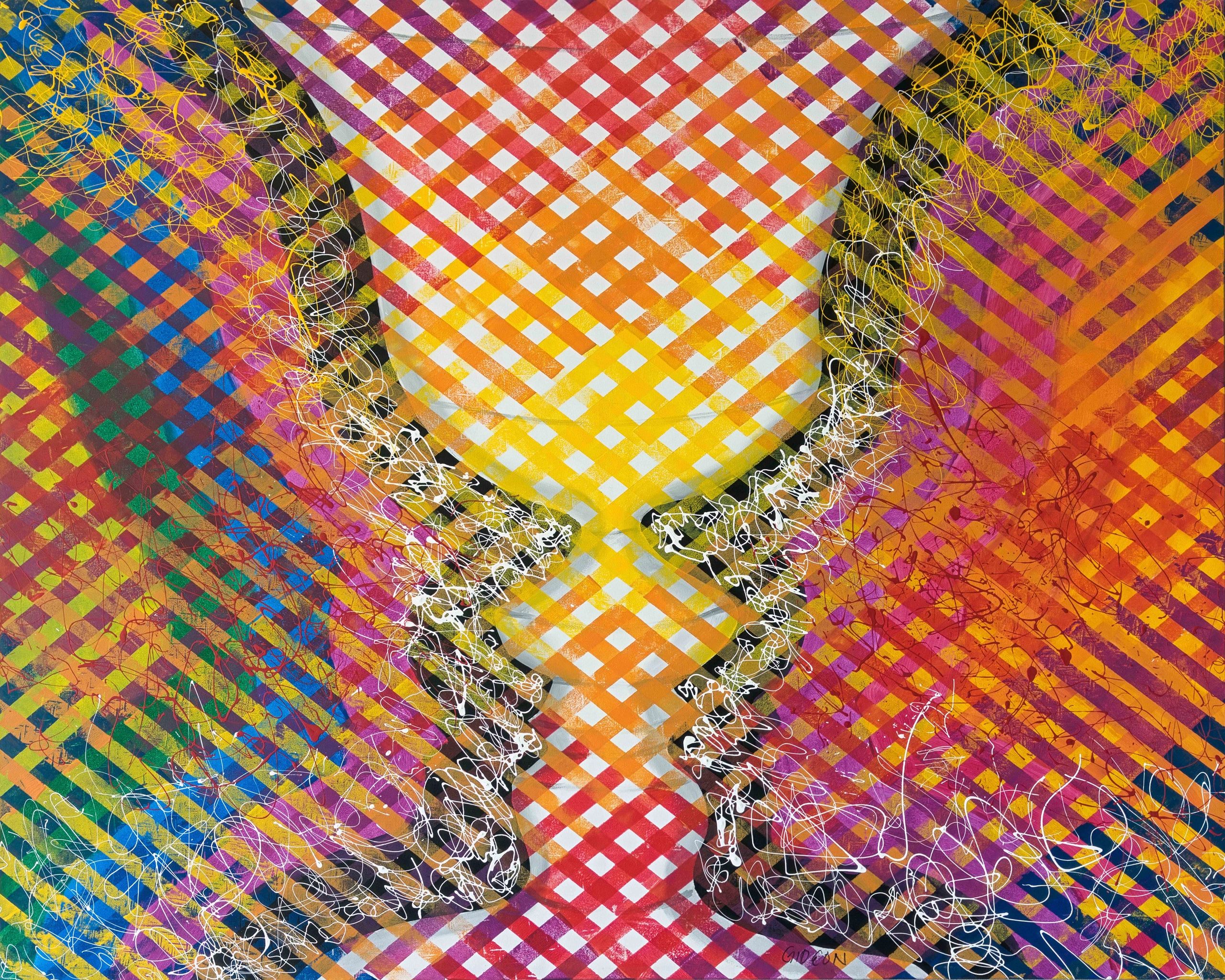 Quantum Entanglement III — 48×60, Latex on Canvas by Gideon Artist