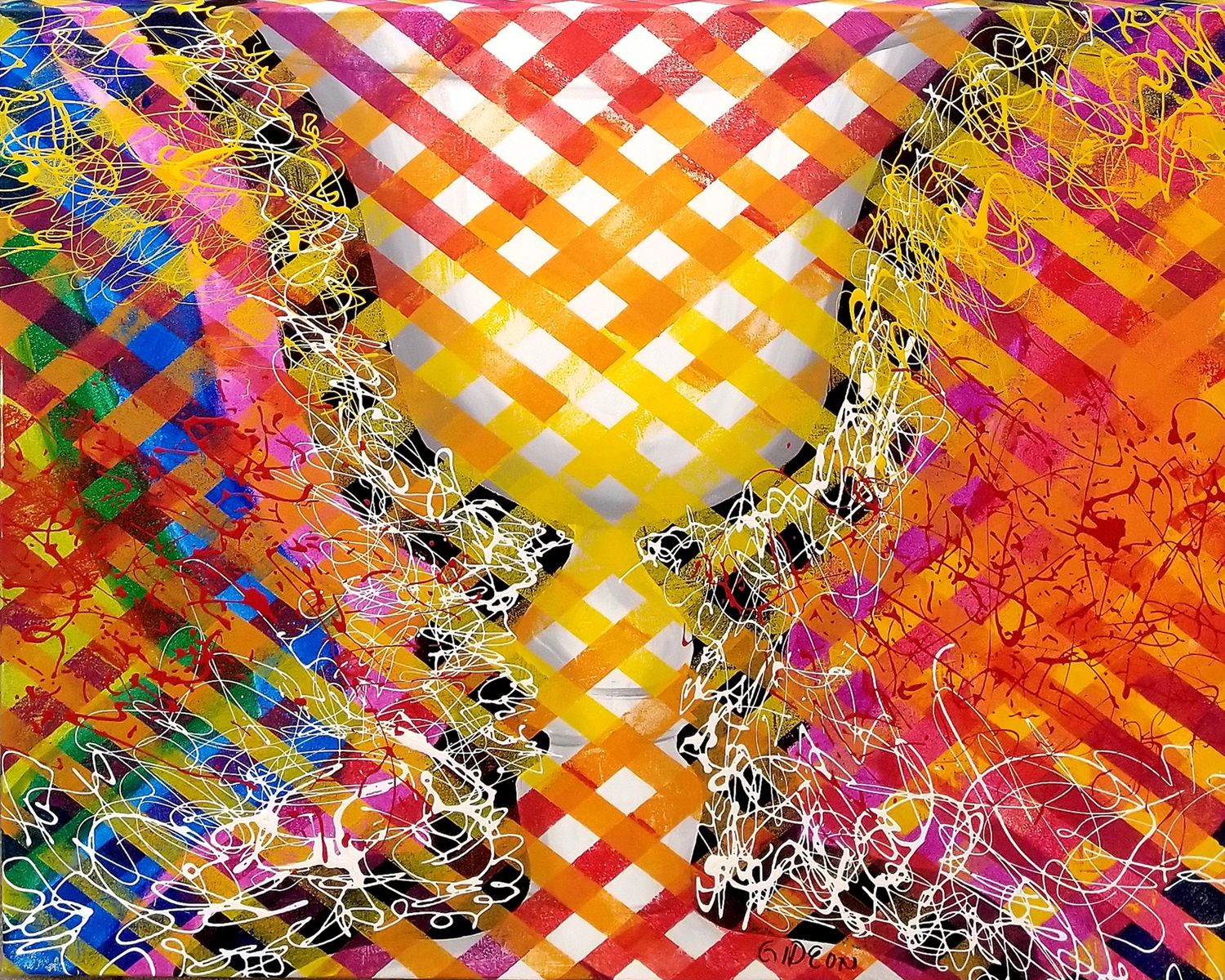 Quantum Entanglement IV — 24×30, Latex on Canvas by Gideon Artist