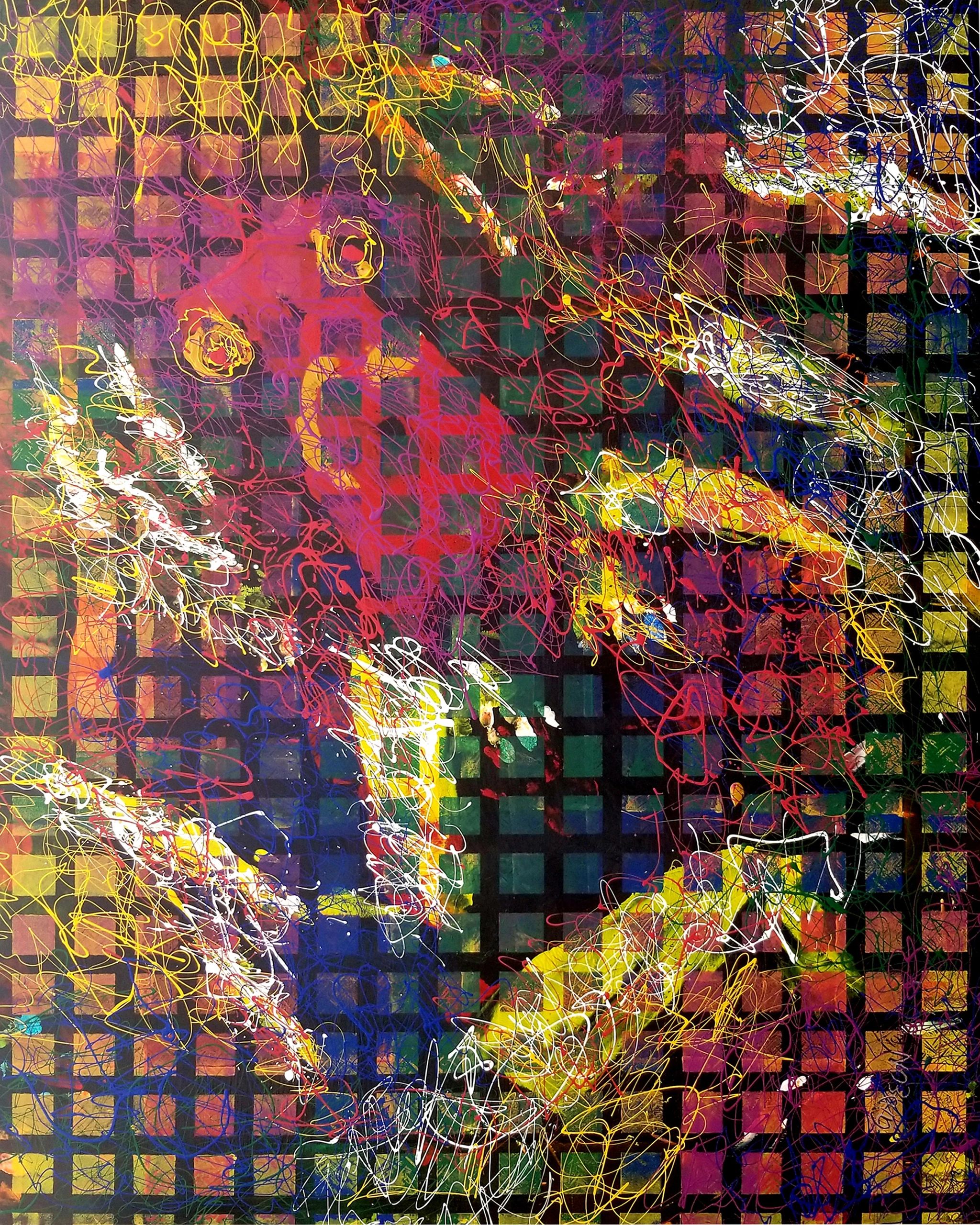Imprints — 60×48, Acrylic, Oil & Latex on Canvas by Gideon Artist