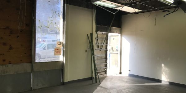 My raw space (1500 sqft) with amazing potential. Stay tuned for the Grand Opening  this summer 2019.