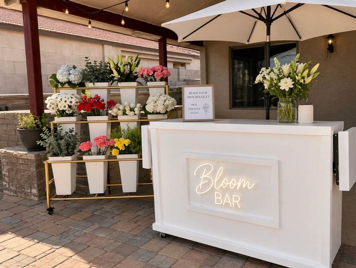 Flower Bar, Making your own bouquet, fun experience 