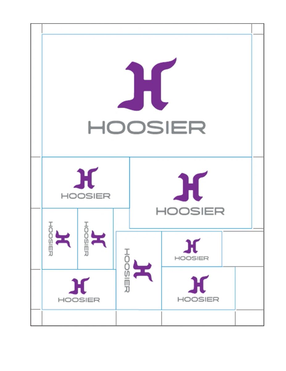 Hoosier Tire Stacked Sticker Decal Sheet